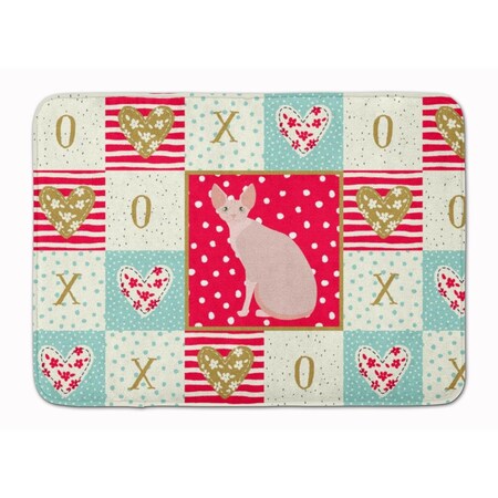 Carolines Treasures 19 x 27 in. Sphynx No.2 Cat Love Machine Washable Memory Foam Mat CK5795RUG